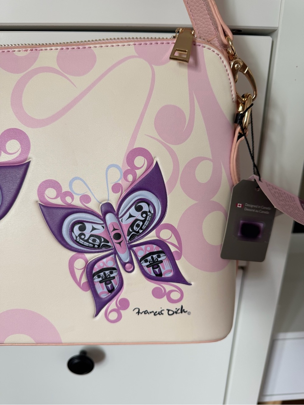 NWT Oscardo Francis Dick Celebration of Life Butterfly Art Crossbody Bag - Picture 7 of 14